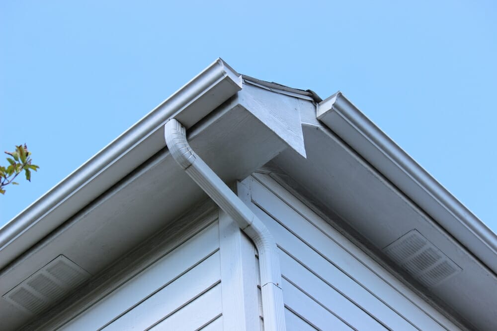 Seamless gutters on home
